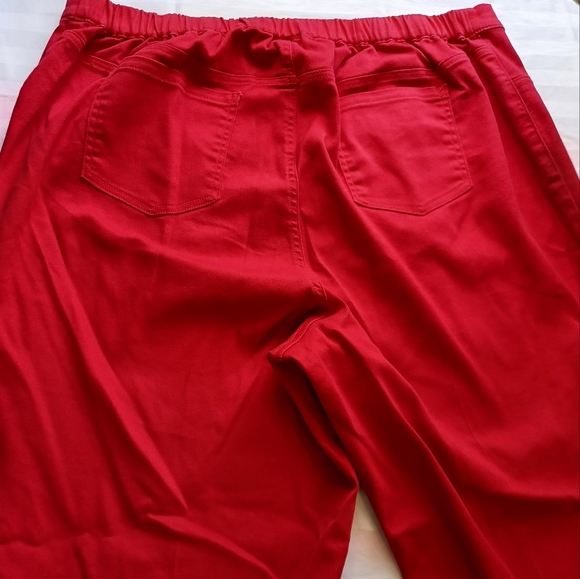 Catherine's Refined Red Pant 2x Elastic Back - Picture 2 of 11